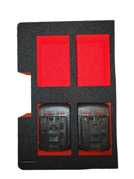 Schaumeinlage für 4x Bosch Akkus 18V GBA (kein Pro Core) für halbe neue Bosch L-Boxx 102 und 136