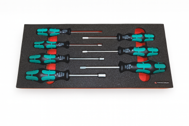 Schaumeinlage für Wera Schraubendreher Steckschlüsselsatz 395/HO7 - 7 teilig