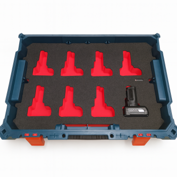 Schaumeinlage für Bosch Akkus 8x 12V GAB Akkus 4-6Ah L-Boxx Contractor