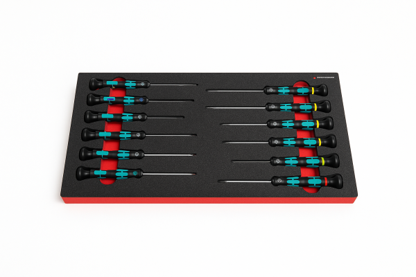 Schaumeinlage für das Wera Micro-Schraubendreher-Set 12 tlg. Kraftform